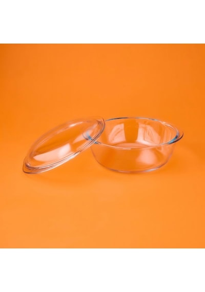Pyrex Yuvarlak Fırın Kabı - Şeffaf - 3 Lt Şeffaf
