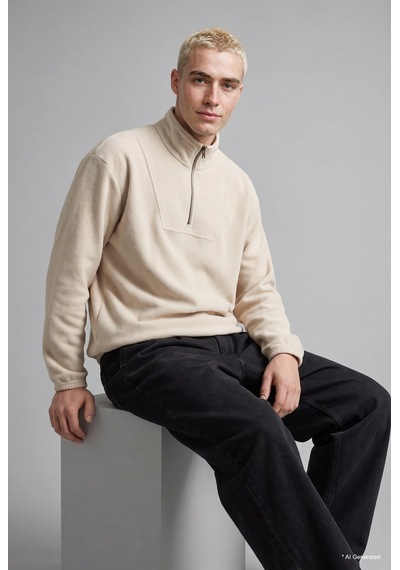 Defacto Yarım Fermuarlı Polar Sweatshirt E8632ax26wnbg721 Bej-bg721