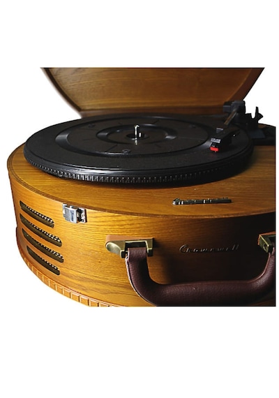 Nostaljik Özel Ahşap Kasa Retro Klasik Model Bluetooth Usb Sd Kart 33/45/78 Lik Pikap Kahverengi
