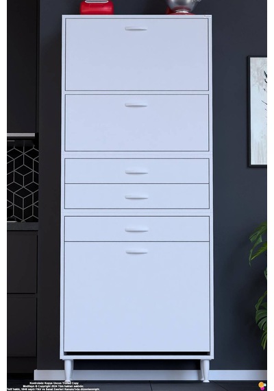 Yaren 75 Cm Erzak Dolabı 2 Kapaklı 3 Çekmeceli Sepetli Çok Amaçlı Mutfak Kiler Dolabı 75x194x32 Cm Beyaz Yaren 75 Cm Erzak Dolabı 2 Kapaklı 3 Çekmeceli Sepetli Çok Amaçlı Mutfak Kiler Dolabı 75x194x32 Cm Beyaz