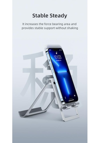 Tablet Ve Telefon Standı Masaüstü Katlanabilir Multifonksiyon Metal