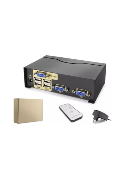 Hadron Hdx1380 2 Port Vga Kvm Switch Uzaktan Kumandalı
