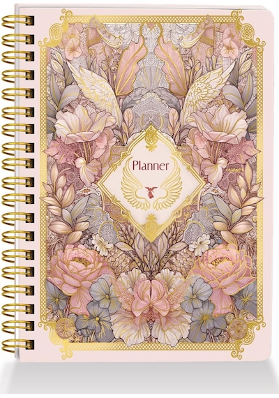 Spiralli Sert Kapak Süresiz Ajanda Planner A5 Pembe