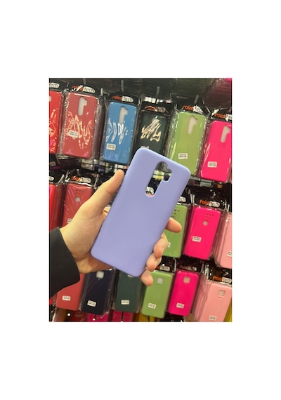 Xiaomi Redmi Note 8 Pro Silikon Lansman Içi Kadife Telefon Kılıfı Lila