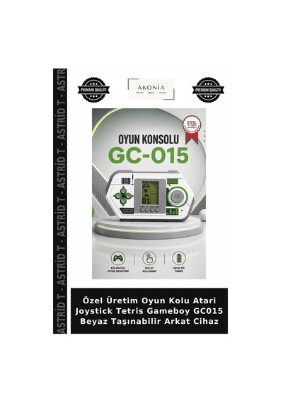 Özel Üretim Oyun Kolu Atari Joystick Tetris Gameboy Gc015 Beyaz Taşınabilir Arkat Cihaz