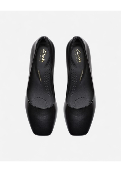 Clarks Fernie Court Black Leather, M 3 Kadın Siyah Topuklu Ayakkabı 26183032 siyah