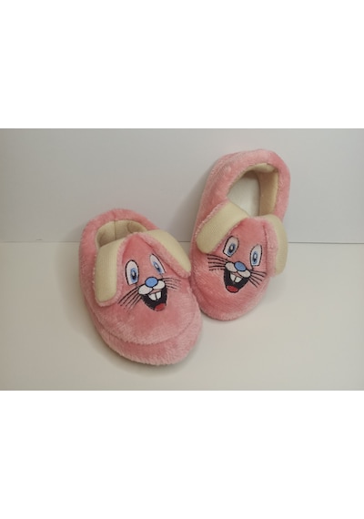 Huzurlu Adımlar Neşeli Tavşan Peluş Ev Pandufu Pembe
