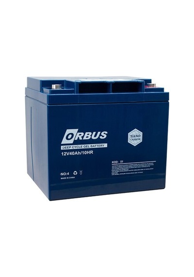 Orbus Akü 12 Volt 40 Amper Orbus Jel Tip Carbon Solar Aküsü 197 X 165 X 170 Mm