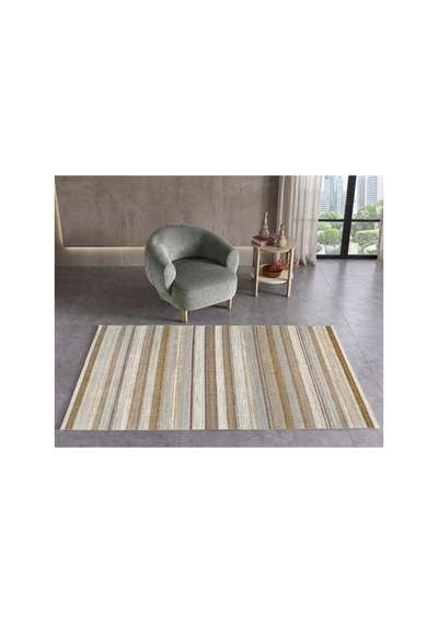 Gümüşsuyu Adara 18001 K10 Çok Renkli Dikey Çizgili Modern Makine Halısı