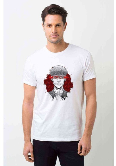 Peaky Bılnders Baskılı Beyaz Erkek Tshirt (531007090)