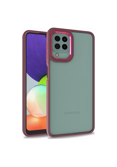 Zore Galaxy M22 Kılıf Nvth Flora Kapak - Kırmızı