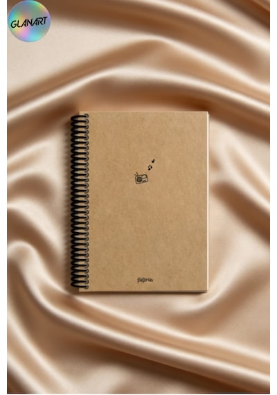 Spiralli 80 Yaprak Çizgisiz Küçük Boy Sert Kapak Not Defteri Kraft Kağıt 14x19 Cm