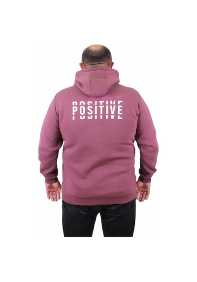 Moc Grande Mocgrande Erkek Büyük Beden Kapuşonlu Sweat Positive 23211 Eflatun