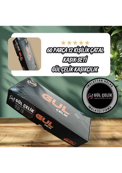 Çatal Kaşık Seti 12 Kişilik 60 Parça Damla Model 18/0 Kalite Paslanmaz Çelik