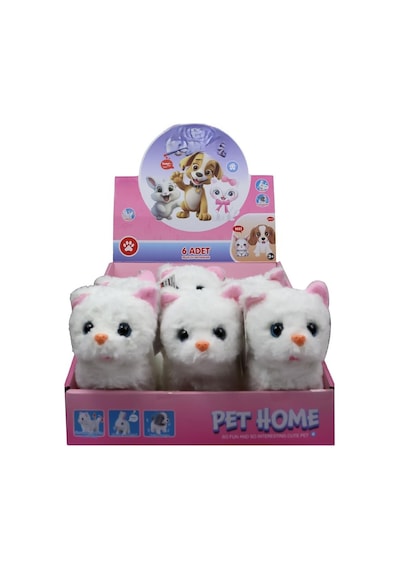 Vrd10644 Peluş Evcil Kedi Sesli Ve Hareketli Çok Renkli