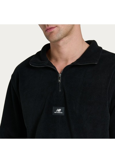 New Balance Lifestyle Men Half Zip Erkek Sweatshirt Mnc3620-bk Siyah