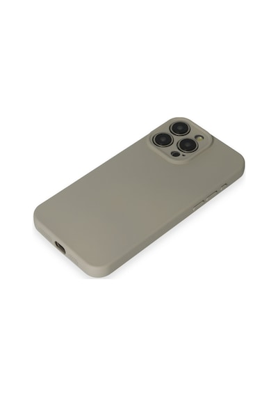 Apple iPhone  Uyumlu-  15 Pro Max Kılıf Nano İçi Kadife Silikon - Beyaz Titanyum