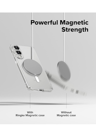 Samsung Galaxy Uyumlu S25 Edge Kılıf Magsafe Şeffaf Kapak Sert Silikon