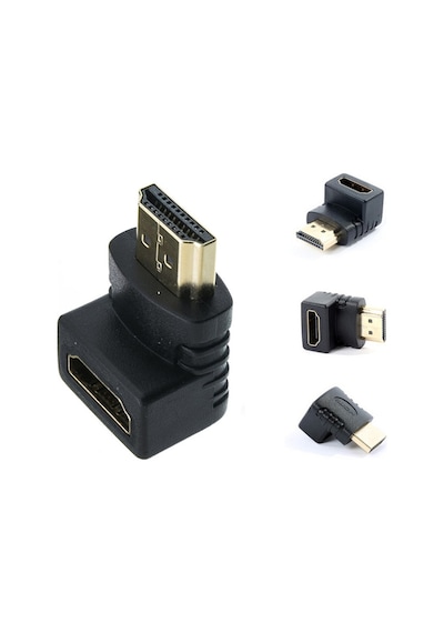 Koodmax Hdmı Dirsek 90 Adaptörü Hdmı Erkek Dişi - Hdmı L Çevirici Uzatma