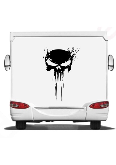 The Punisher Sticker - Araba Oto Motosiklet Karavan Cam Sticker - 00201 60X39 Cm