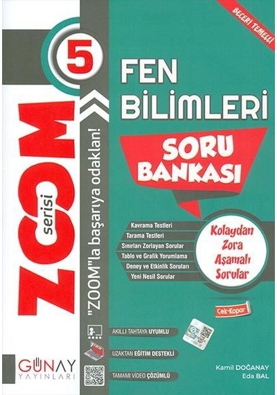 Günay 5. Sınıf Zoom Serisi Fen Bilimleri Soru Bankası