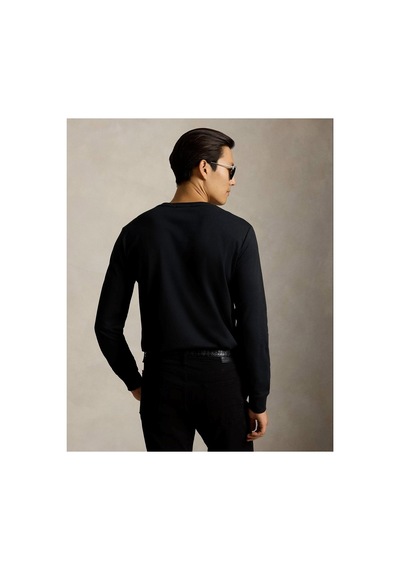 Polo Ralph Lauren Özel Tasarım Regular Kesim Yumuşak Pamuklu Sweatshirt Siyah