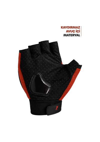 Xmlbayiciniz Tr M Beden Korumalı Kesik Yarım Motosiklet Eldiveni Unisex Bisiklet Motorcu Eldiveni Kırmızı 116 Genel