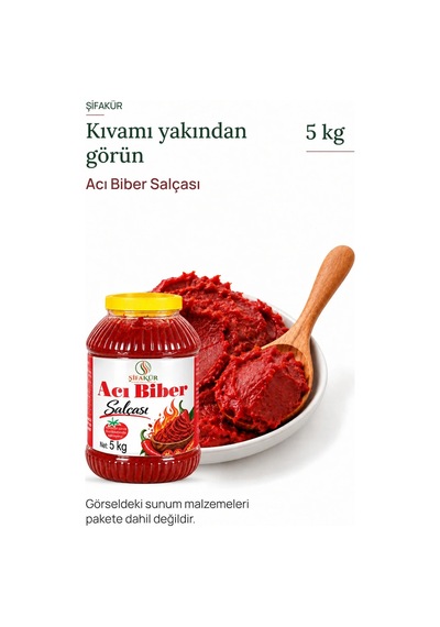 Acı Biber Salçası 5 kg - Bidon Ambalaj