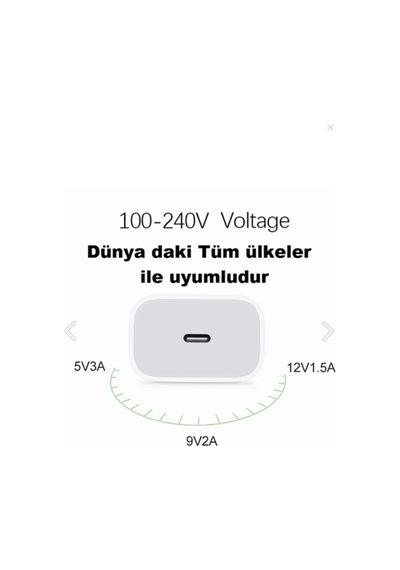 Iphone 15 Plus Uyumlu Hızlı Şarj Adaptörü 20w Usb-c Power Adaptör