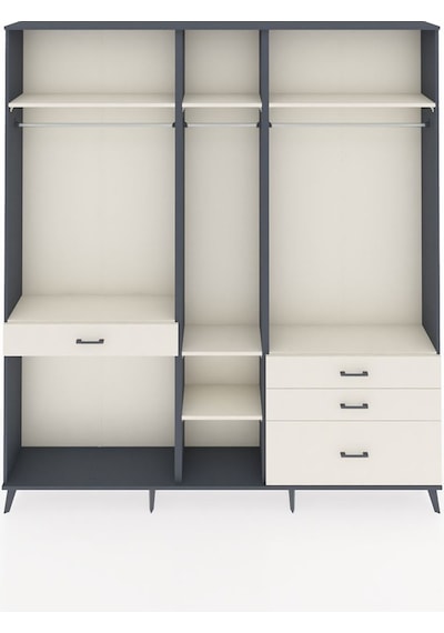 Arges Dolap 7 Raflı 4 Çekmeceli 3 Askılı 220x30x243 Antrasit-aytaşı/aytaşı Aytası/aytası Arges Dolap 7 Raflı 4 Çekmeceli 3 Askılı 220x30x243 Antrasit-aytaşı/aytaşı Aytası/aytası
