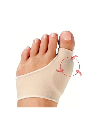 Le-tao 1 Çift 2 Adet Esnek Ayak Koruma Kılıfı & Halluks Splint - Bej Renk, Spandeks Malzeme