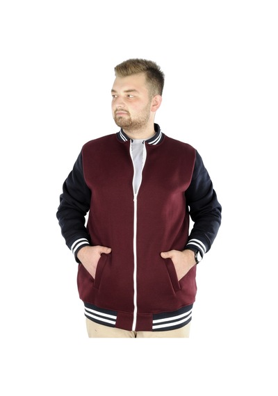 Mode Xl Büyük Beden Erkek Kolej Mont 22618 Mürdüm 001