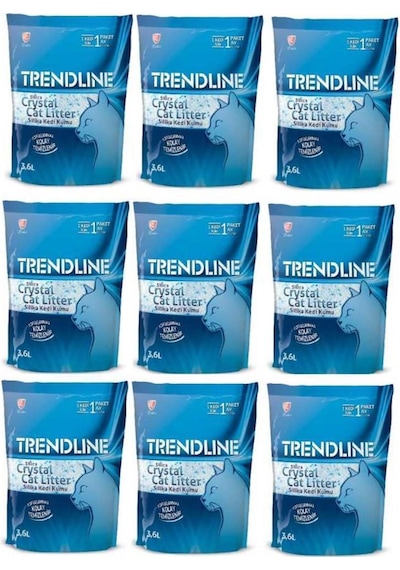 Trendline Tozsuz Silika Kedi Kumu 3,6 Lt 9'Lu Set