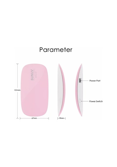 Mini Tırnak Kurutucu Uv Led Lamba 6w Pembe