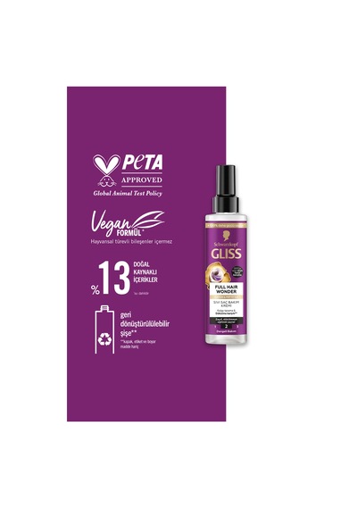 Full Hair Wonder Dökülme Karşıtı Sıvı Saç Kremi 200 Mlx3 Adet