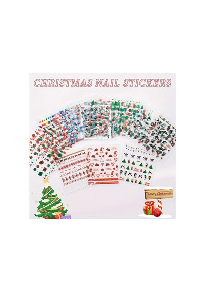 No.25 - Noel 3d Tasarım Tırnak Yapışkan Sticker Tırnak Dövmesi Nail Art
