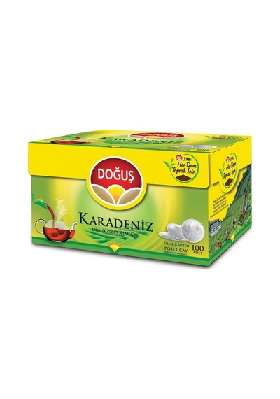 Doğuş Karadeniz Bergamot Aromalı Siyah Süzen Demlik Poşet Çay 100 x 3.2 G