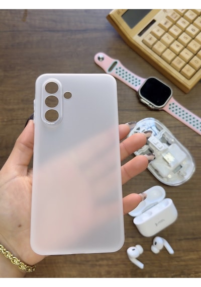 Samsung Galaxy A17 Uyumlu Süper İnce Mat Ultra Thin Silikon Kılıf Şeffaf