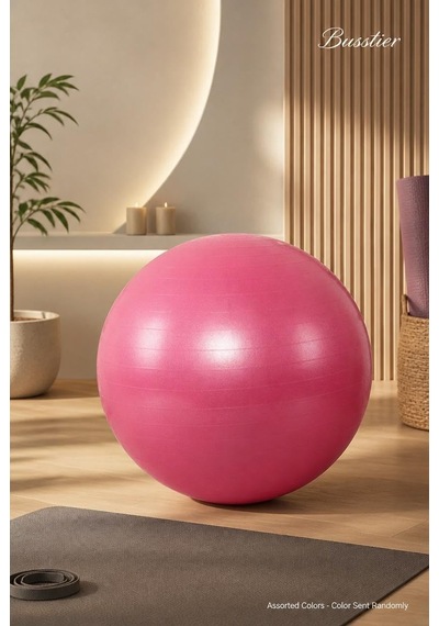 Busstier Pilates Topu 65 Cm, Denge Ve Egzersiz Çalışmaları İçin Fitness Topu, Evde Spor Ve Esneme Antrenmanlarına