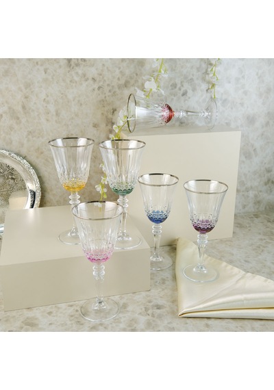 Aryıldız Fiona 6'lı Uzun Kadeh Platin 300 Ml Renkli