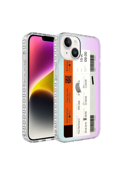 Apple Uyumlu  iPhone 13 Kilif Airbag Kenarli Renkli Desenli Silikon Zore 560168069