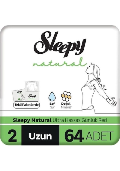 Sleepy Naturel Günlük Ped 64lü