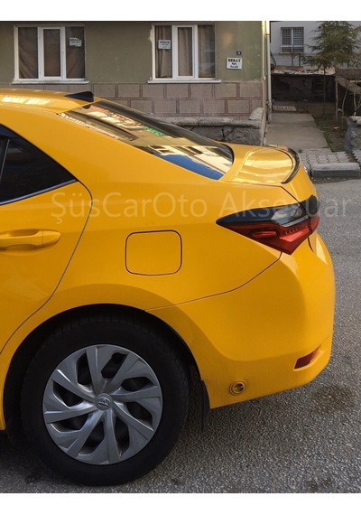 Toyota Corolla Uyumlu 2013-2018 Sedan Bagaj Üstü Spoiler Piano Black
