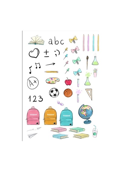 Okul Meteryalleri Sticker Set 2