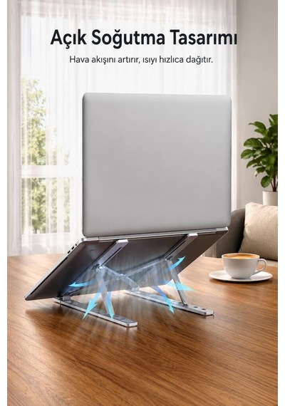 Özel Seri Bilgisayar Tutucu Tablet Çalışma Masası Laptop Standı Jx18 Gümüş