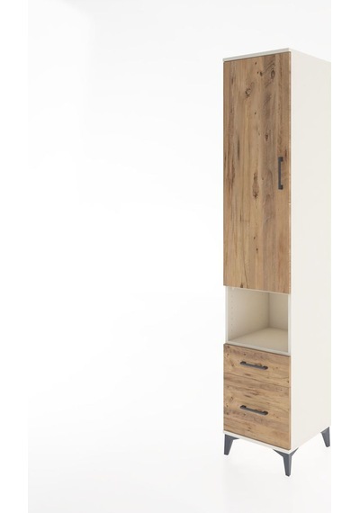 Hyperion Dolap 3 Raflı 2 Çekmeceli Tek Askılı 44x44x221 Aytaşı-çam Aytası