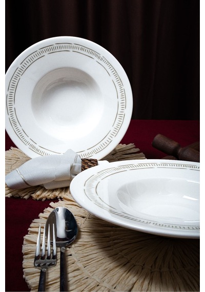 Heda Porselen Mimoza 28cm Porselen Makarna Tabağı