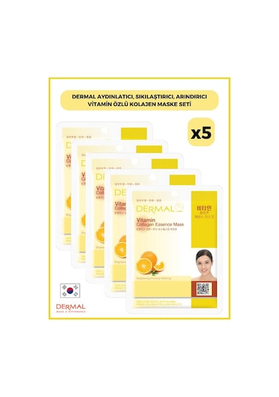 Dermal Vitamin Özlü Kolajen Maskesi 5 x 23 G