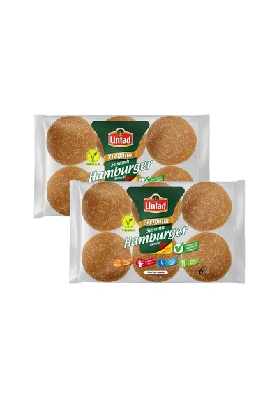 Untad Susamlı Hamburger Ekmeği 6'Lı / 510 G x 2 Paket