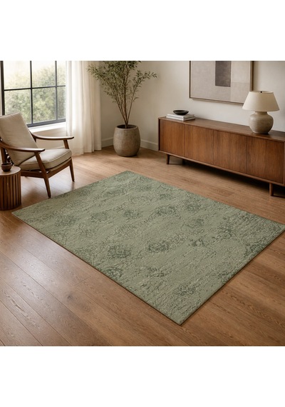 Kartela Halı Liva Halı Jüt Taban Dokuma Halı Adaçayı Yeşili - 100 X 150 Cm